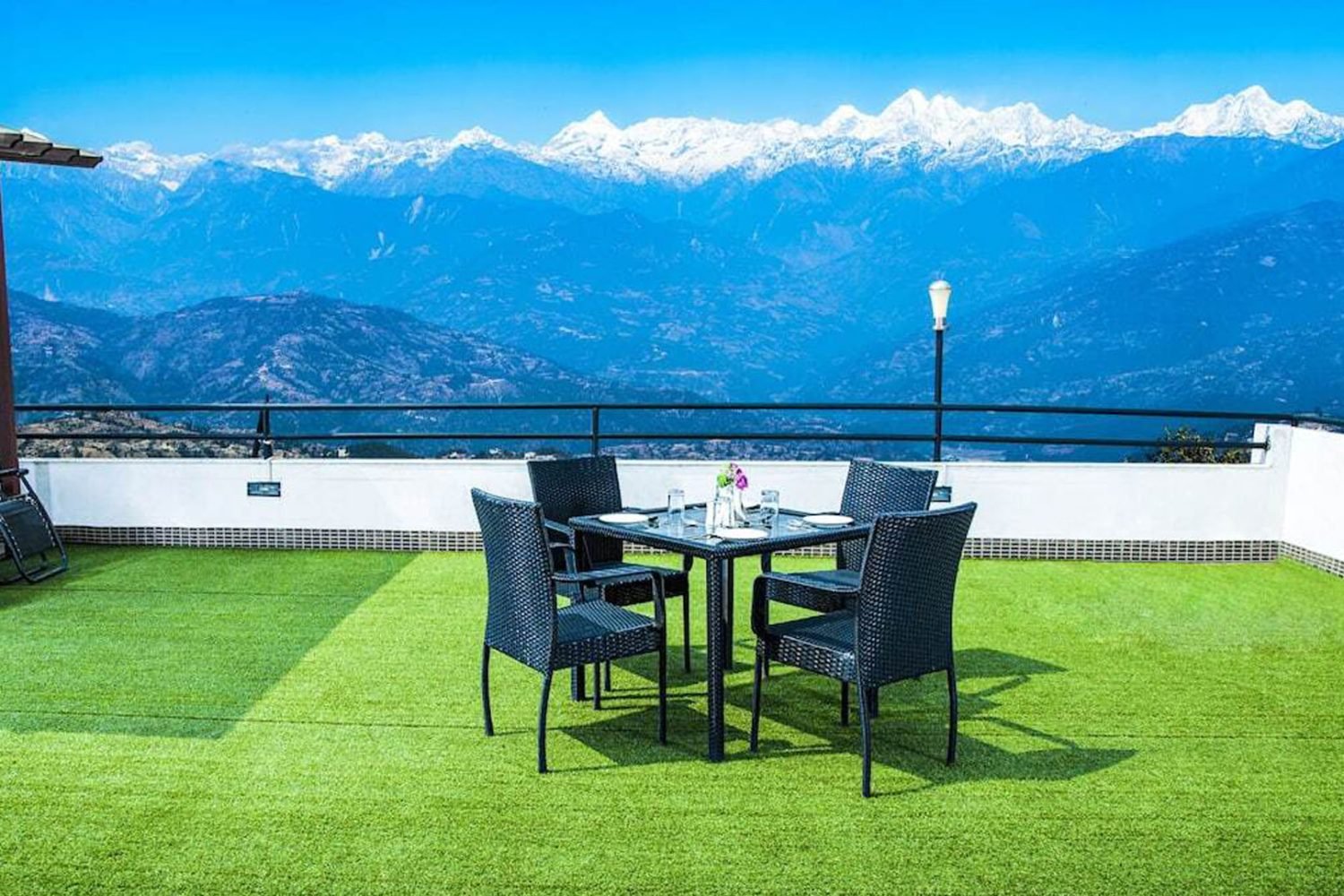 Breakfast at Nagarkot with majestic Himalayan panorama